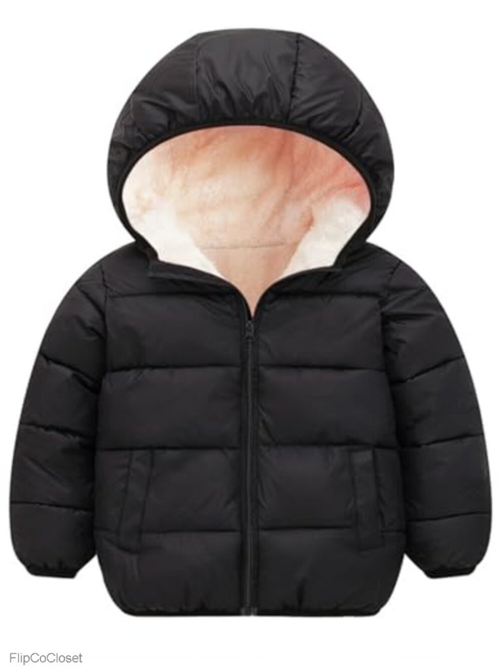 Toddler Fleece Thicken Winter Jacket Hooded Coat for Baby Boys Girls